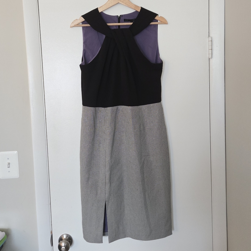 White House Black Market Twisted Collar Sheath Dress Size 10